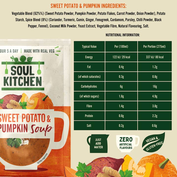 Soul Kitchen Soup - Wholesale Soup - Curried Sweet Potato & Pumpkin Soup (12 servings)4