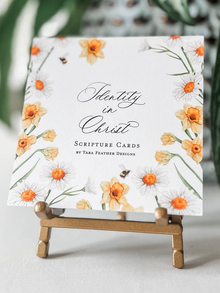 Cartes scripturaires L'identité en Christ pour la vente par Tara Feather Designs