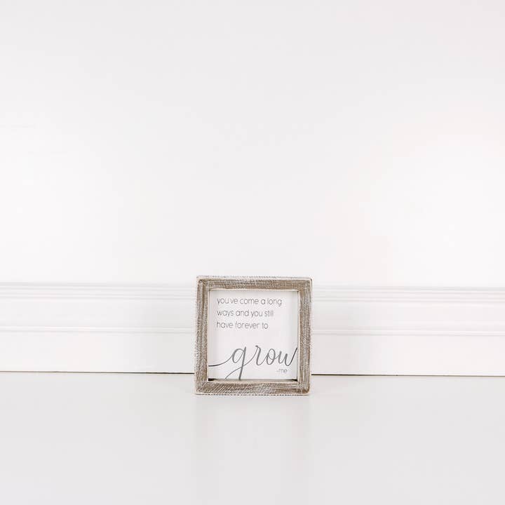 Devanie At Home (Formerly Adams & Co.) - Wholesale Sign - 17591 - 5x5 Wood Framed Sign 'Forever Grow' CLEARANCE1