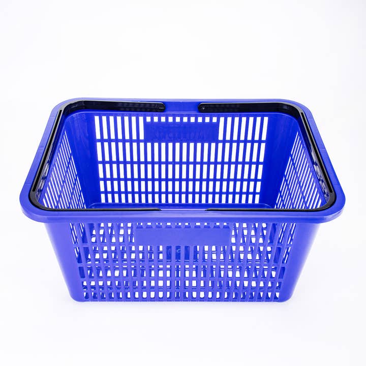 Store Supply Warehouse - Wholesale Shopping Cart - Blue Plastic Shopping Basket - 8 ½"H x 12"W x 17"L3