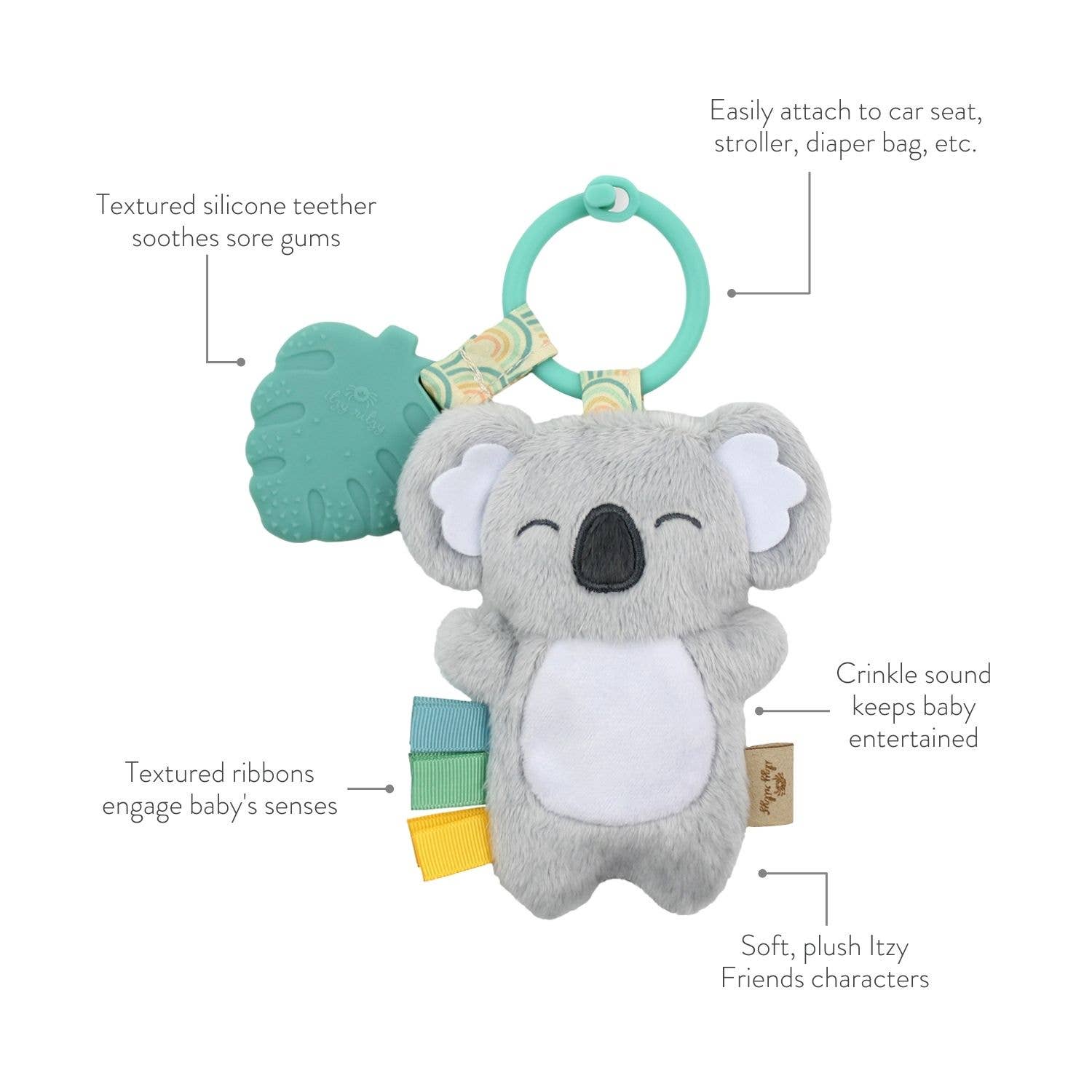 Itzy Ritzy - Wholesale Teether (Not Clip-On) - Baby - Itzy Pal™ Plush + Teether10