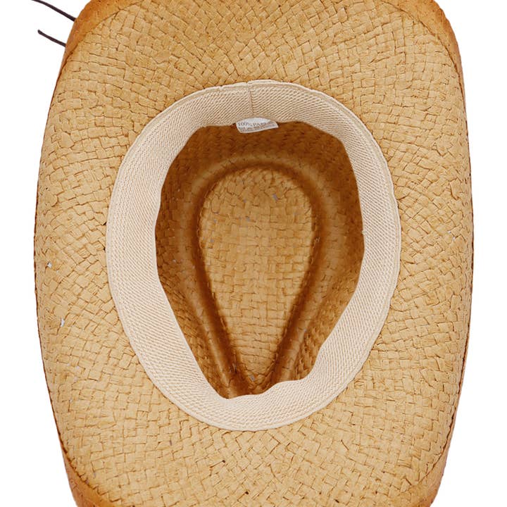 Cap Zone - Vente Chapeau de cowboy – unisexe - Bonnet de cowboy Longhorn Belt vintage en papier brûlé ombré et paille7