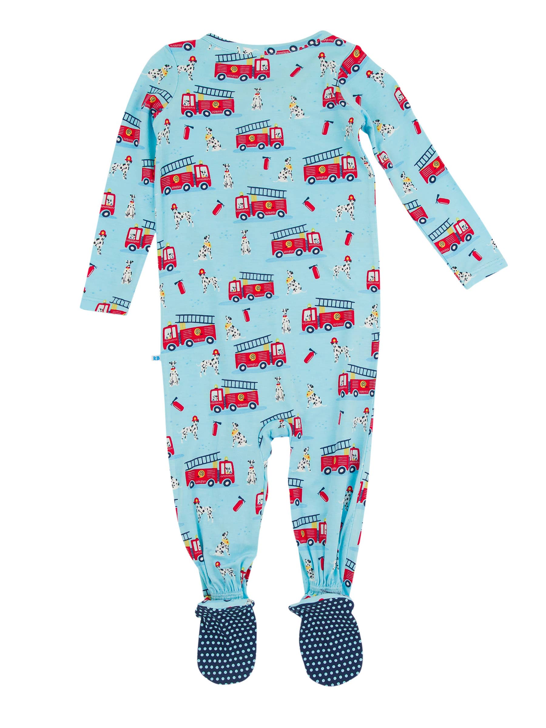 Blå SoftSnooze™ Baby Boys Bambu Viskos Paws To The Rescue Pyjamas med Fötter i Ett Stycke för wholesale på Faire1