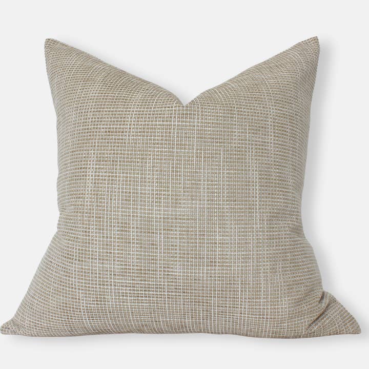 Beige Tan Throw Pillow Cover, Solid Beige Pillow | Layla for wholesale by Textileish
