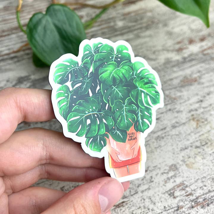 plantyintroverts - Wholesale Magnet - Magnet - Monstera deliciosa girl with pot1