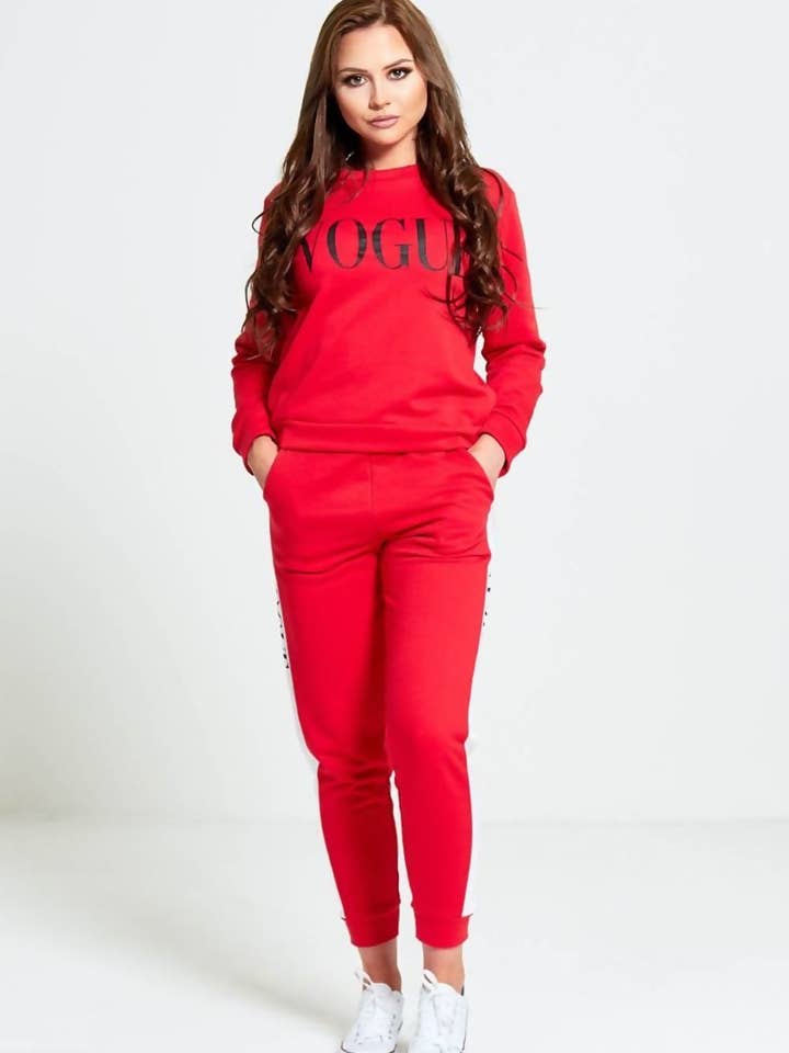 VOGUE PRINT TRACKSUIT for wholesale by justyouroutfit