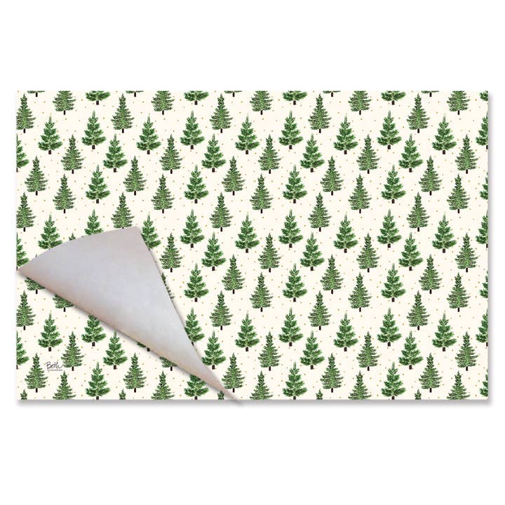 CounterArt/Highland Home/Thirstystone/CoasterStone - Wholesale Disposable placemat - "Christmas Trees" Premium Paper Stock Placemats 24 Sheet4