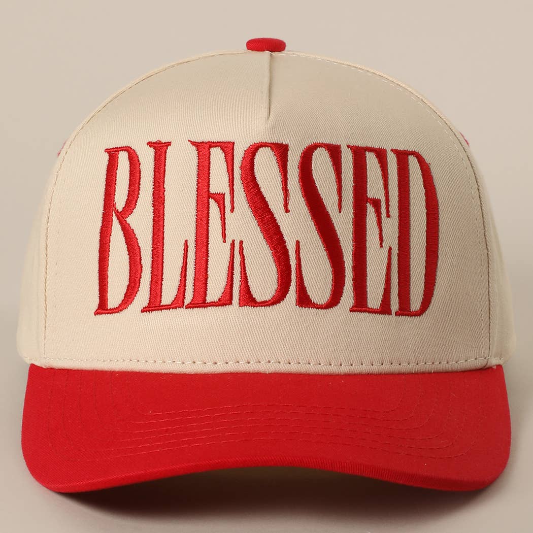 Fashion City – Engroshandel Trucker hat - Unisex – BLESSED Broderet Baseballkasket3