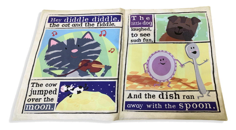 Jo & Nic's Crinkly Cloth Books - Wholesale Baby & Toddler Book (0-2) - Nursery Times Crinkly Newspaper - Nursery Rhymes 11