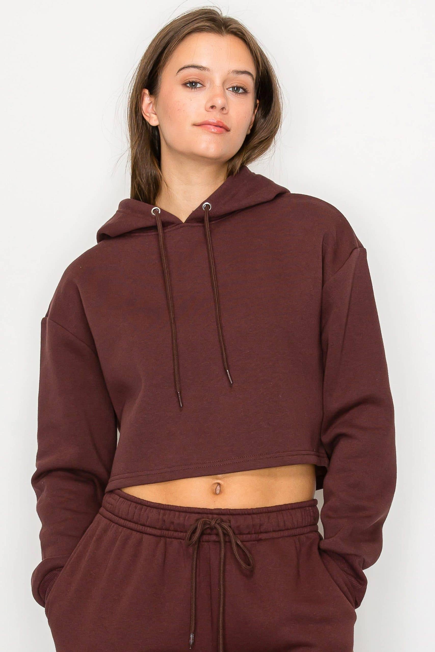 Vanilla Monkey - Wholesale Hoodie - Women's - Cropped Fleece Hoodie Sweatshirt2
