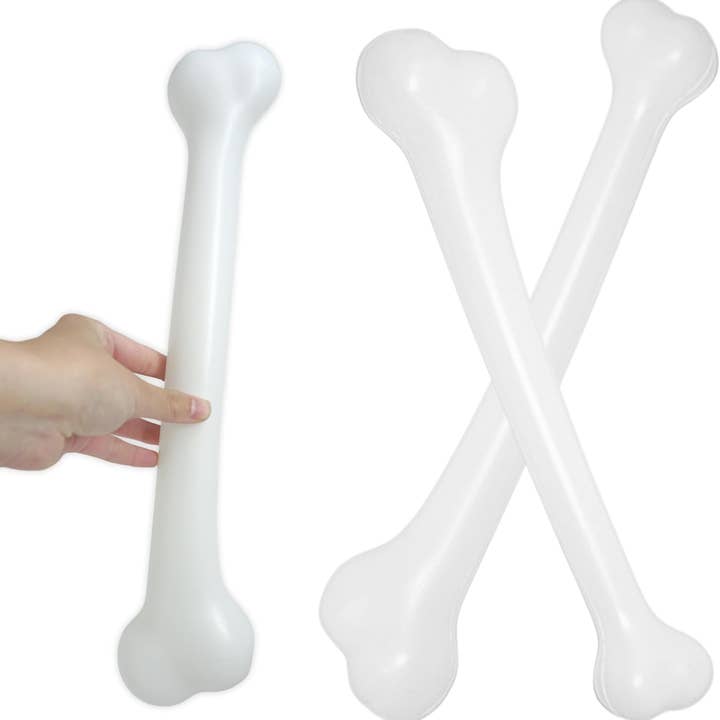 Lot de 2 os géants 15" 4E's Novelty - Os en plastique surdimensionnés blancs pour Halloween, os de chien géant pour séance photo et décoration de fête. pour la vente par 4E's Novelty