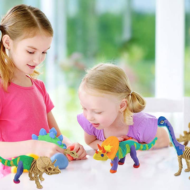 Dan&Darci – Großhandel Bastelset – Kinder – Dino Clay Modelle mit Modelliermasse