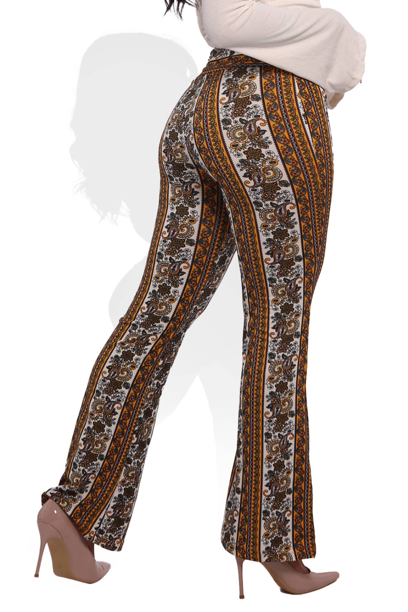 REDFINCH APPAREL INC - Wholesale Pants - Women's - Womens High Waist Soft Brushed Flare Pants4