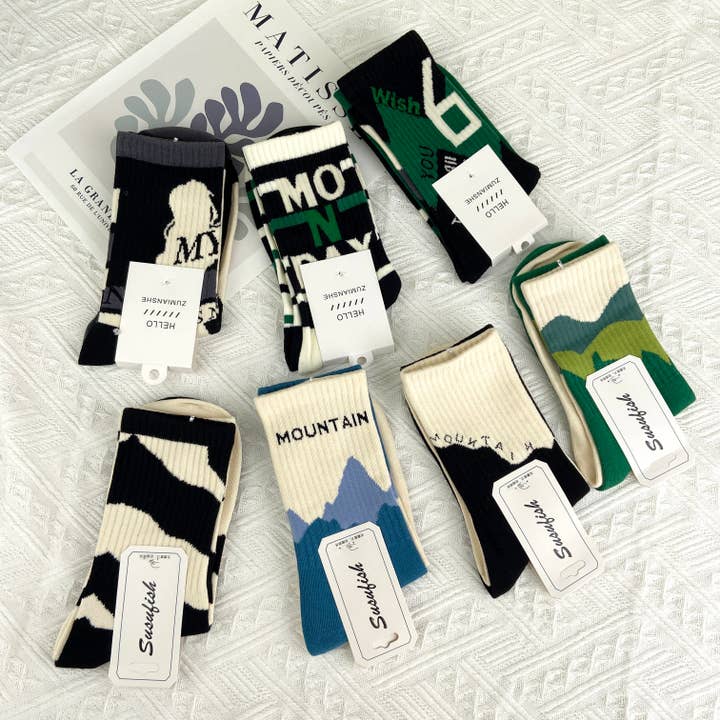 Combed cotton boneless mid-calf AB socks for wholesale by mildstyles