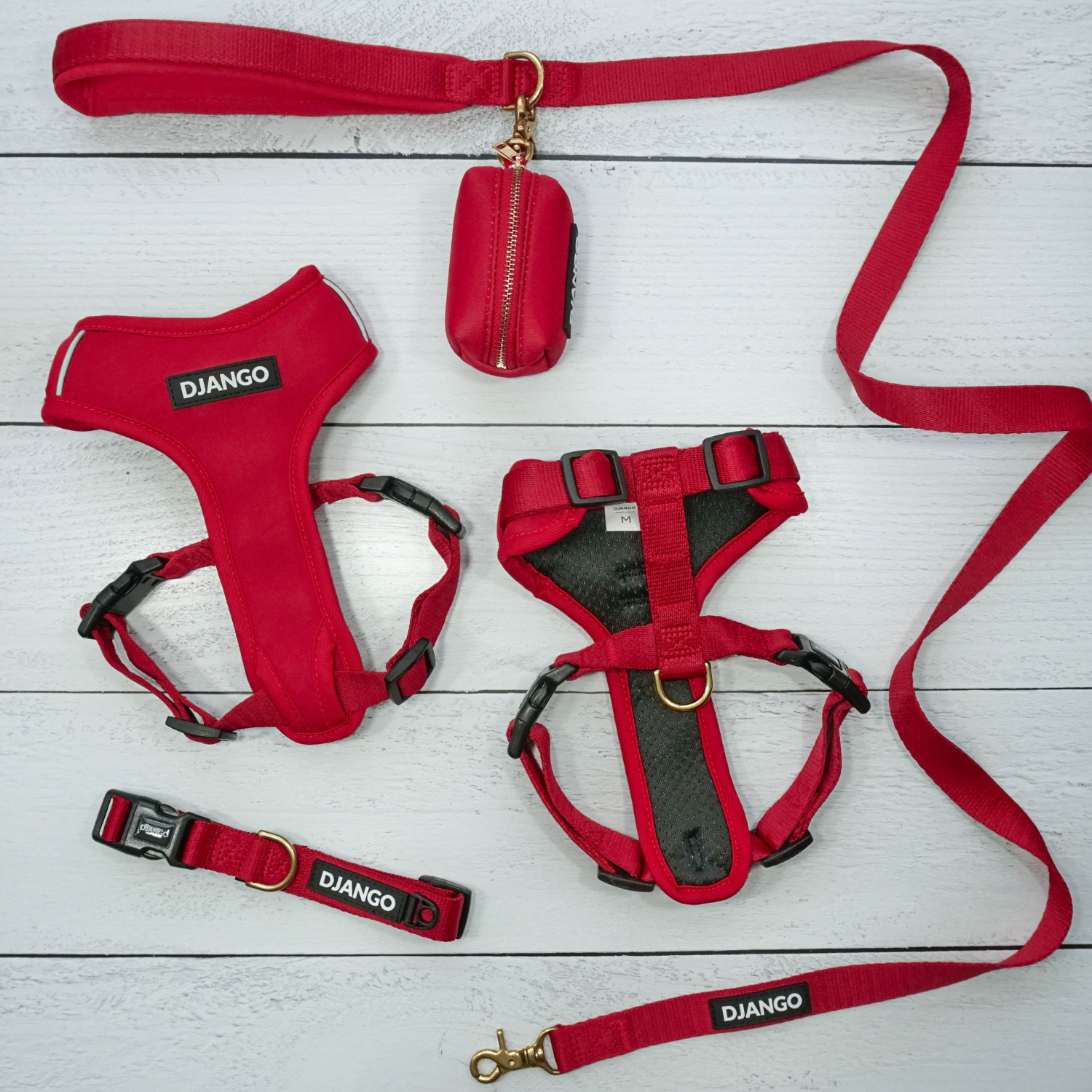 DJANGO - Wholesale Pet Collar - Dog - Adventure Dog Collar - Crimson Red2