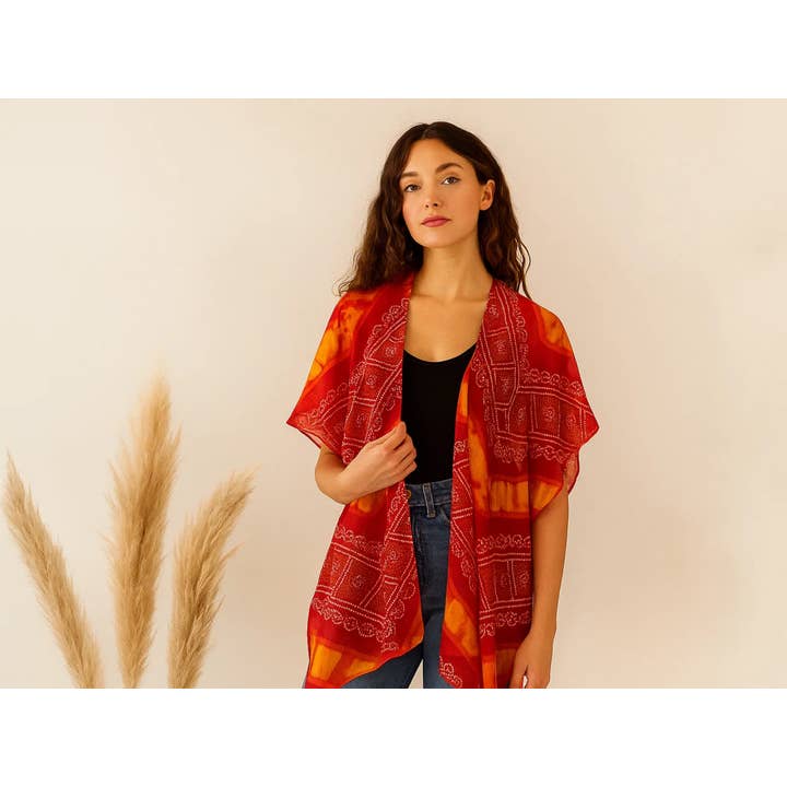 Fabrica Kraft – wholesale Kimono – Women's – Sari Kimonos | Fabric Shrugs | Multicolored Saree Kimono13