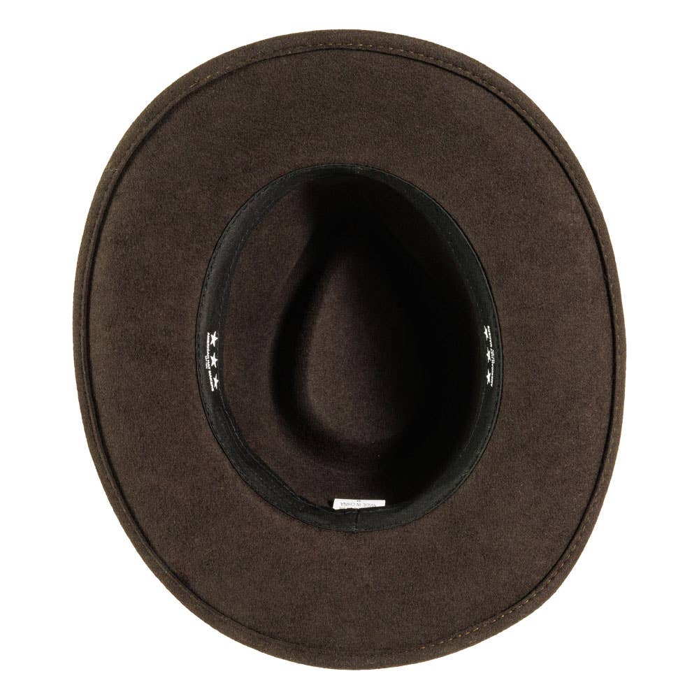 American Hat Makers - Wholesale Fedora - Unisex - Crushable Wool Felt Outback Hat - Style Pathfinder17