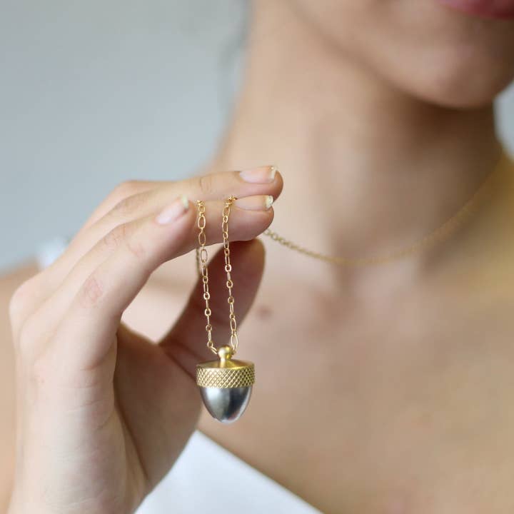 Silk Purse, Sow's Ear – wholesale Locket necklace – Acorn Locket Necklace