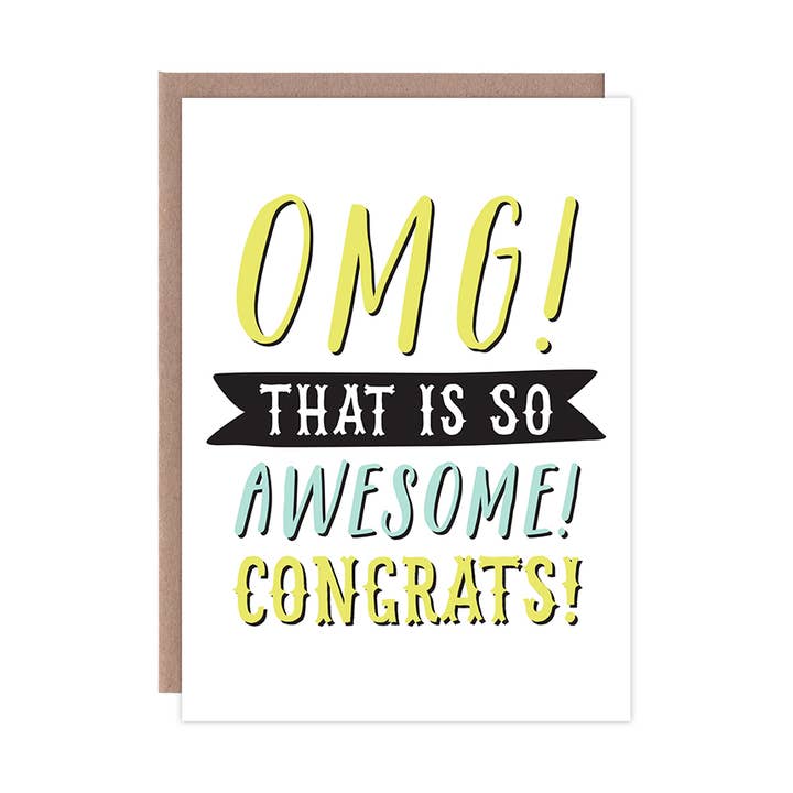 OMG Congrats Card for wholesale by Whylime Design