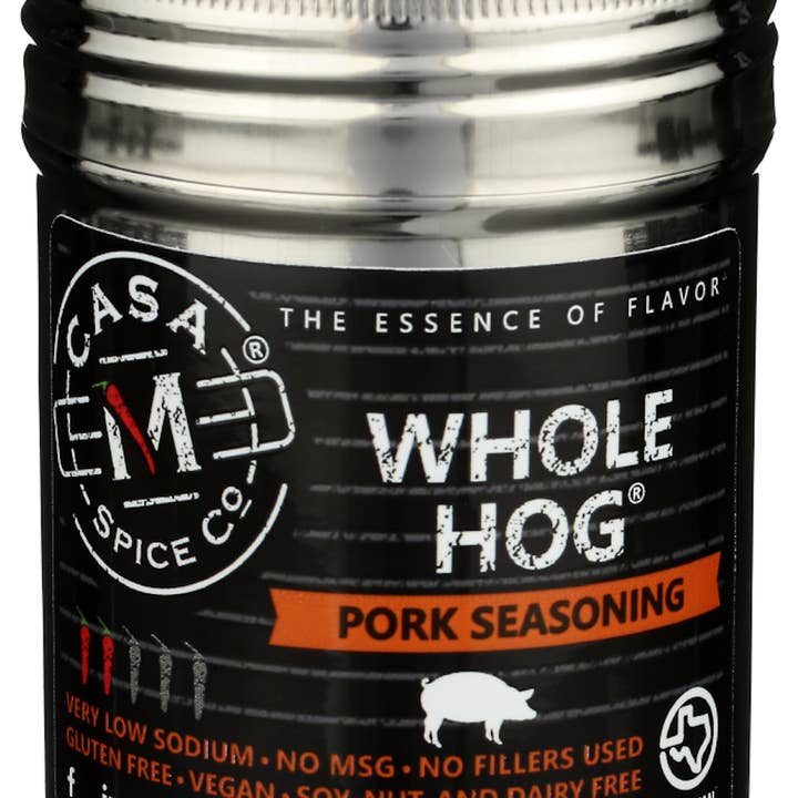 Whole Hog® Pork Seasoning - Stainless Steel Shaker for wholesale by Casa M Spice Co LLC