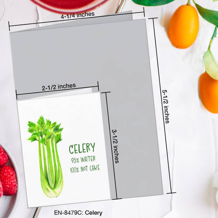 Printed Canvas - Wholesale Everyday Greeting Card - Celery, Greeting Card (8479C)