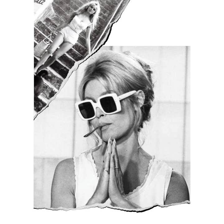 Cardsome – Großhandel Sonnenbrille – Damen – BRIGITTE, schwarze Sonnenbrille mit verblassten Gläsern