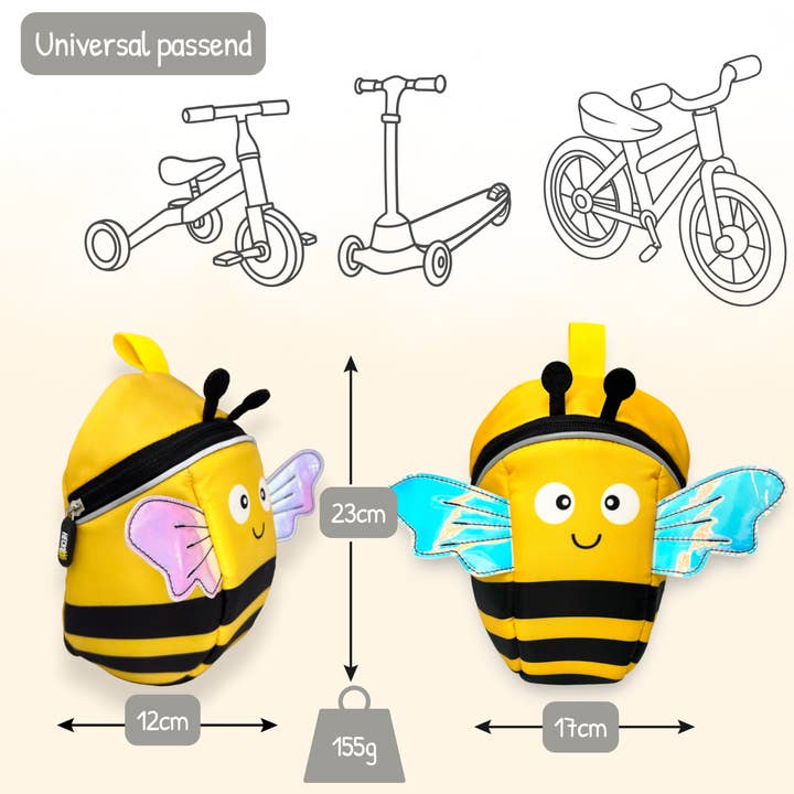 HECKBO - Wholesale Backpack - Kids - 2 in 1 Bicycle Bag & Backpack - Bee4