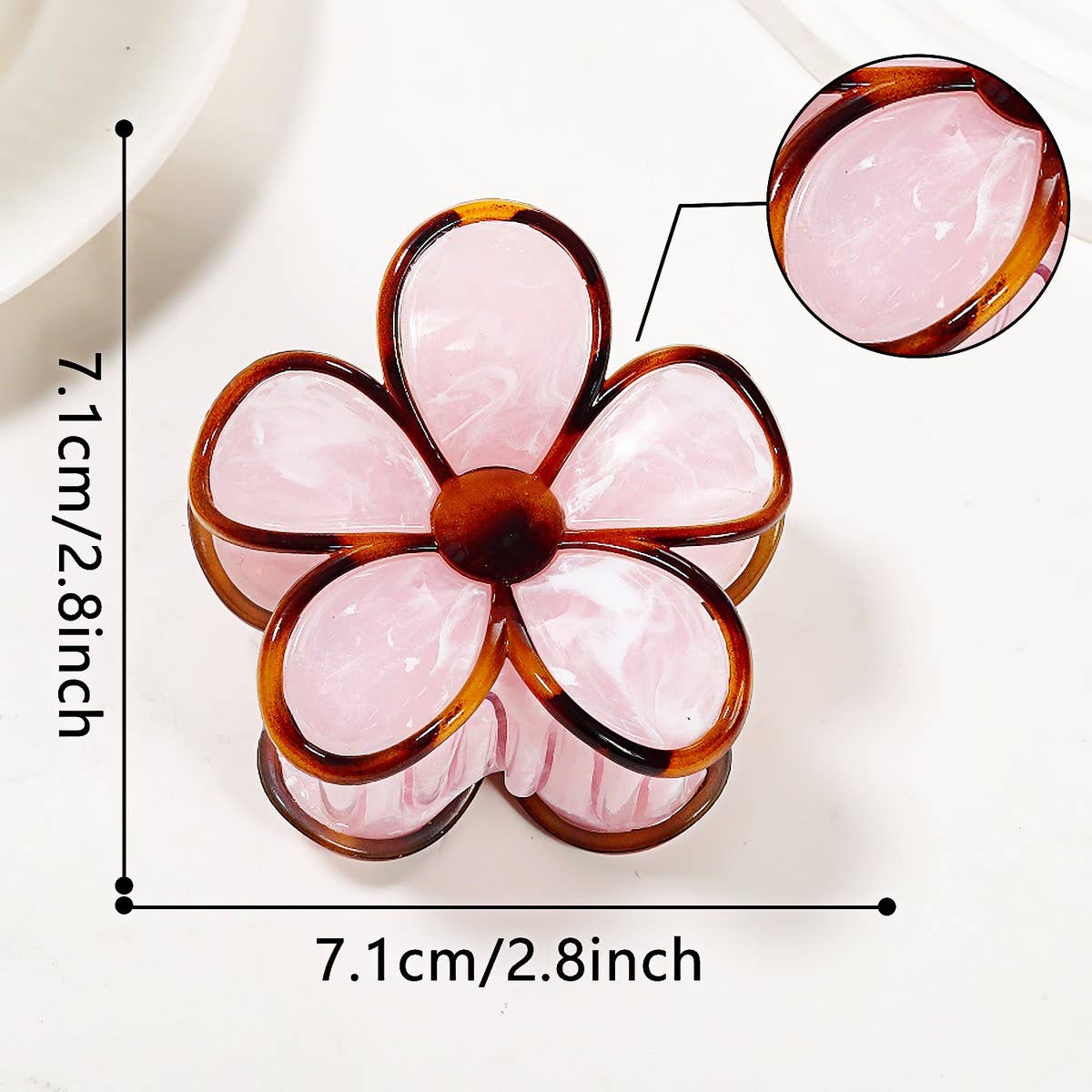 ACCITY - Wholesale Hair Clip - Women's - Vintage Floral Claw Clip for Ponytail & Half Bun_CWAHA072853