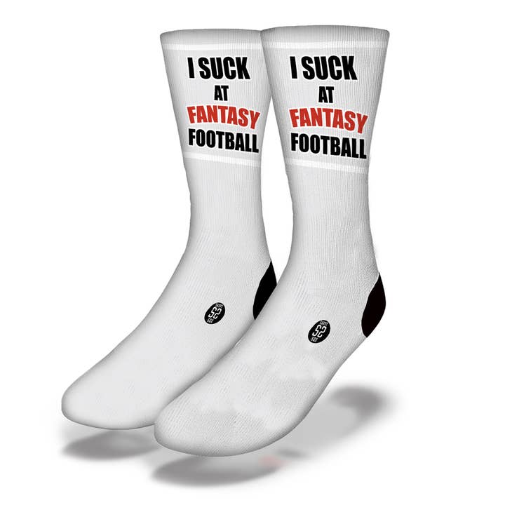 Savvy Sox - Wholesale Socks - Unisex - I SUCK AT FANTASY FOOTBALL Funny Football Socks
