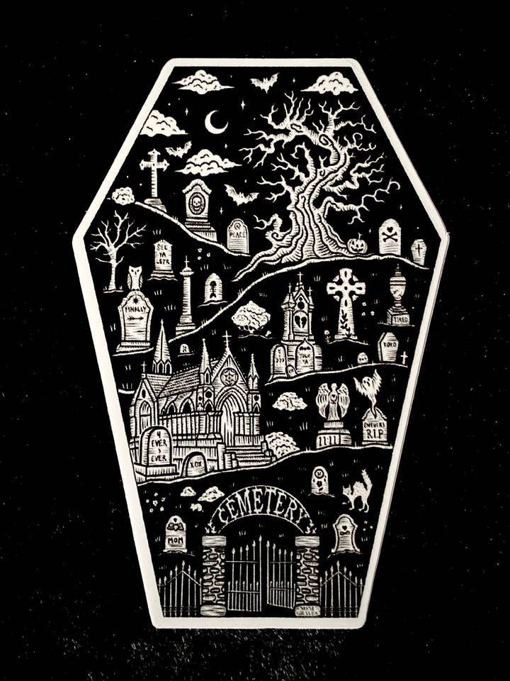 Autocolante Passeio no Cemitério: À Prova de Água, Morte Assustadoramente Fantasiosa por atacado de Soni Graves