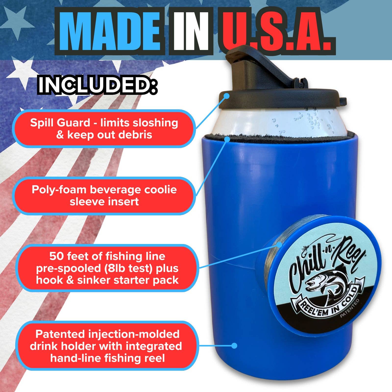 Chill-N-Reel – Großhandel Getränkemanschetten & -Koozies – Original Chill-N-Reel11