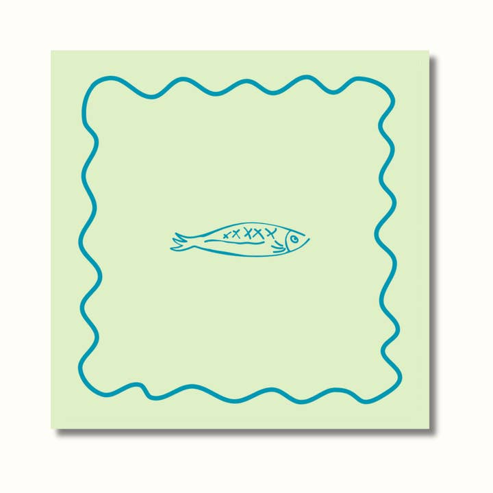 Teal Coastal Napkin for wholesale by Kurated