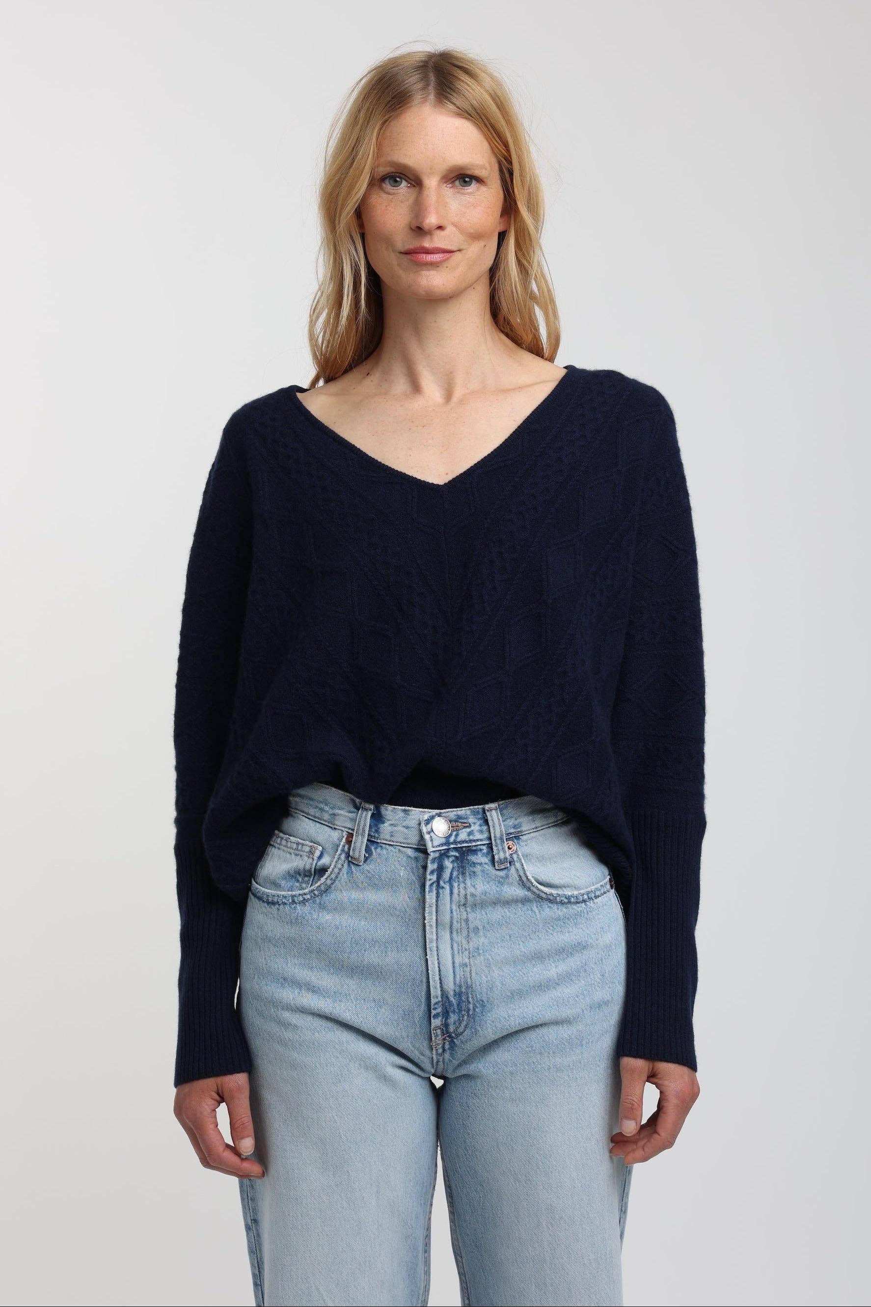 QUINN - Wholesale Knit Sweater - Women's - Cashmere Kendall Oversized Sweater9
