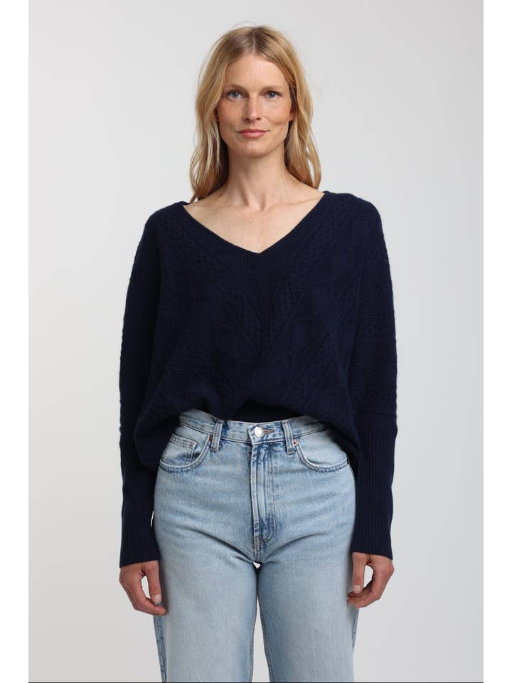 QUINN - Wholesale Knit Sweater - Women's - Cashmere Kendall Oversized Sweater9