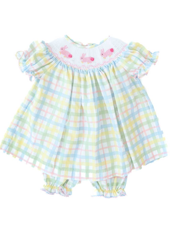 Smocked Easter Bunnies Annabelle Bloomer Set for wholesale by Ruth and Ralph