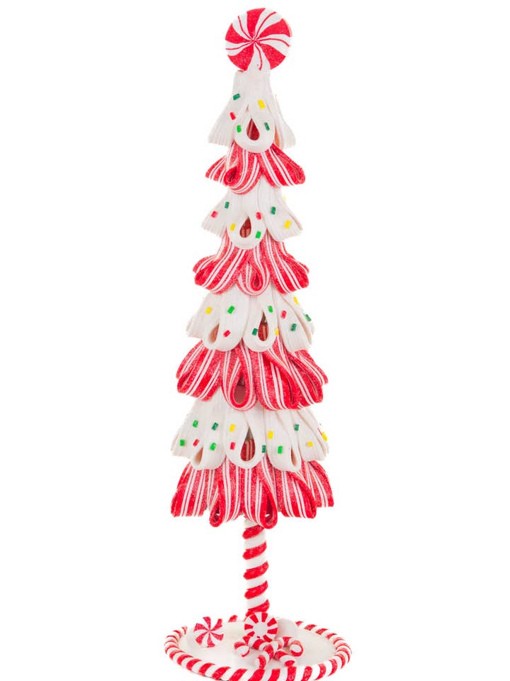 Red/White Christmas Tree Display for wholesale by Starlight Collection