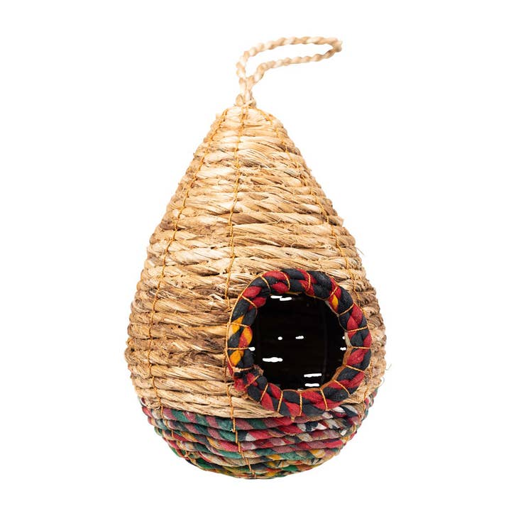 Teardrop Sari Birdhouse for wholesale by Ten Thousand Villages