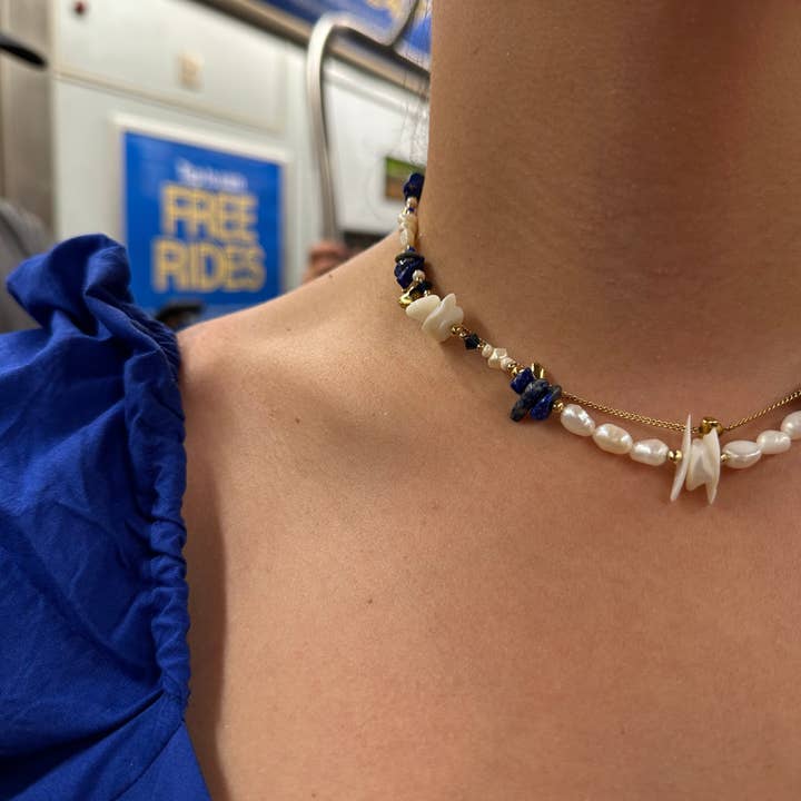 Camilla Limón - Wholesale Beaded/Pearl Necklace - Gemstone Fresh Water Pearl Mother of Pearl Gold Necklace15