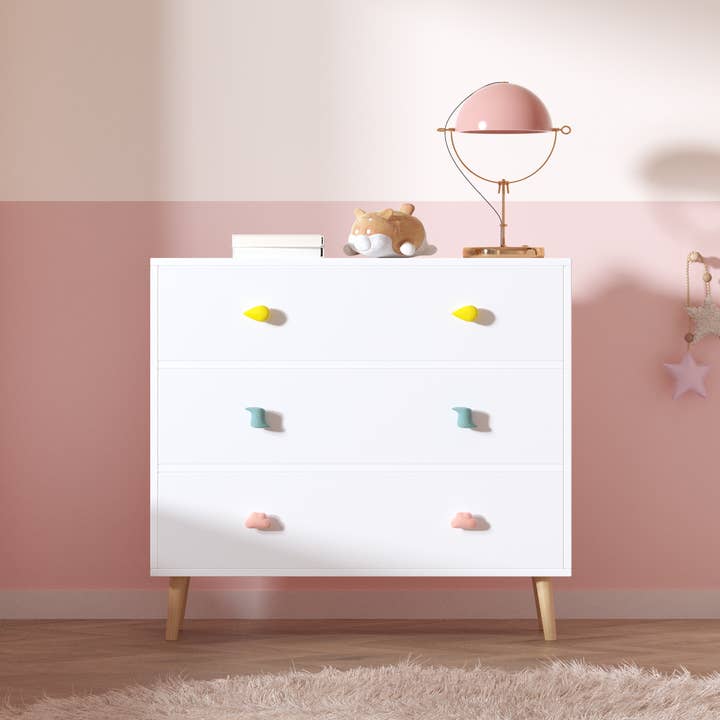 39F Inc. - Wholesale Bedroom Furniture - Colorful Kids 3-Drawer Dresser Storage Cabinet for Bedroom7