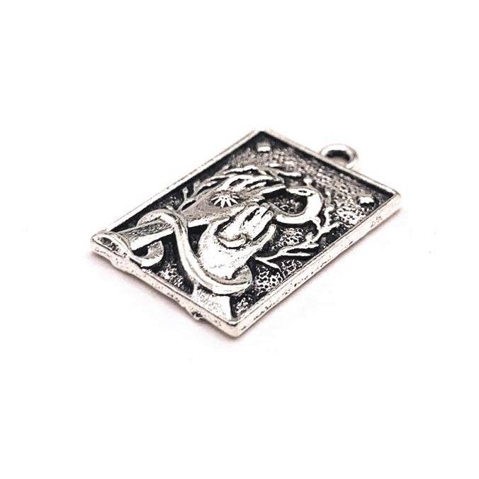 Guerrilla Charm - Wholesale Individual Charm/Pendant - Antique Silver Witchy Hecate Pendant, 15x23mm2