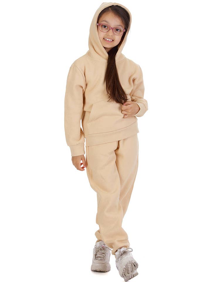Trendy Toggs Kids Overhead Hoodie Nude Tracksuit for wholesale on Faire