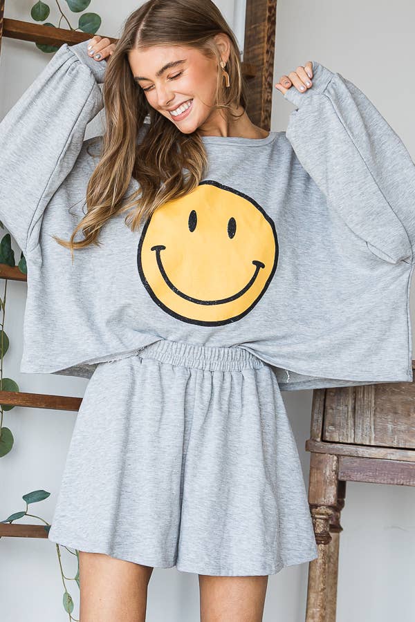 JADE BY JANE - Wholesale Loungeset - Dames - SET KORTE BROEKEN MET SMILE-PRINT6