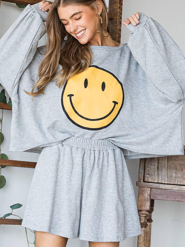 JADE BY JANE - Wholesale Loungeset - Dames - SET KORTE BROEKEN MET SMILE-PRINT6