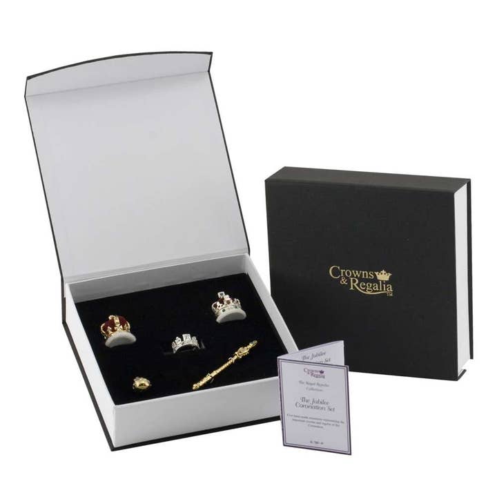 Coronation Crown Miniature Set 5 Piece for wholesale by Timeline Gifts Ltd