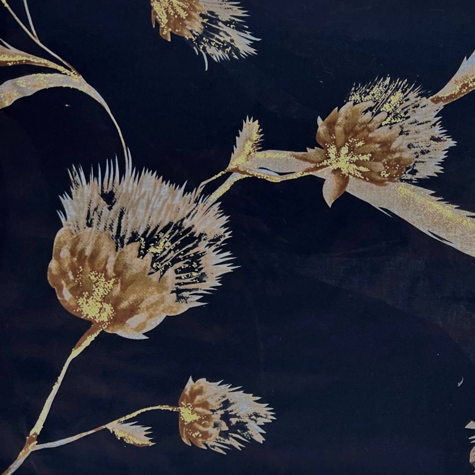 London Scarves - Wholesale Scarf - Women's - Dusty miller flower print on medium weight scarf1