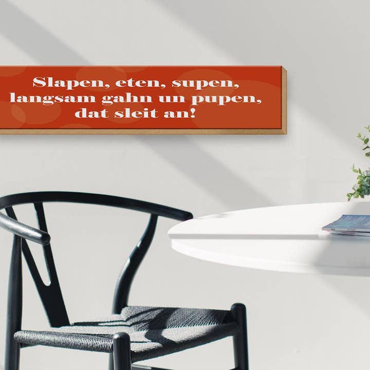 Femer - Wholesale Sign - Wooden sign 46x10 cm Sleep, sip slowly yawn and fart2