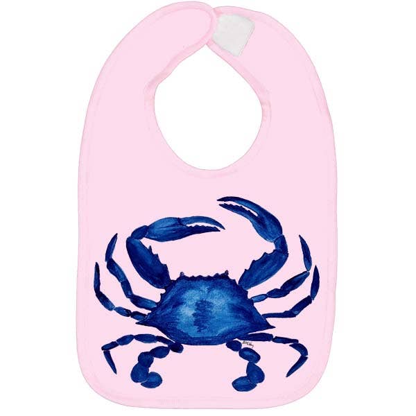 B McVan Designs - Wholesale Bib - Baby - Navy Blue Crab Baby Bib - 4 Color Options