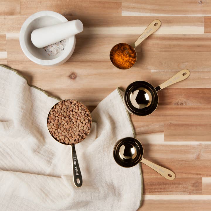 Danica Heirloom - Wholesale Measuring Cup - Gold Measuring Cups Set of 42