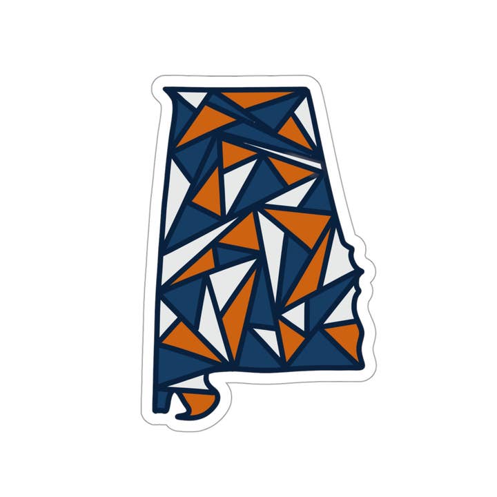 Geometric Auburn Alabama Sticker for wholesale by LivLearnLove