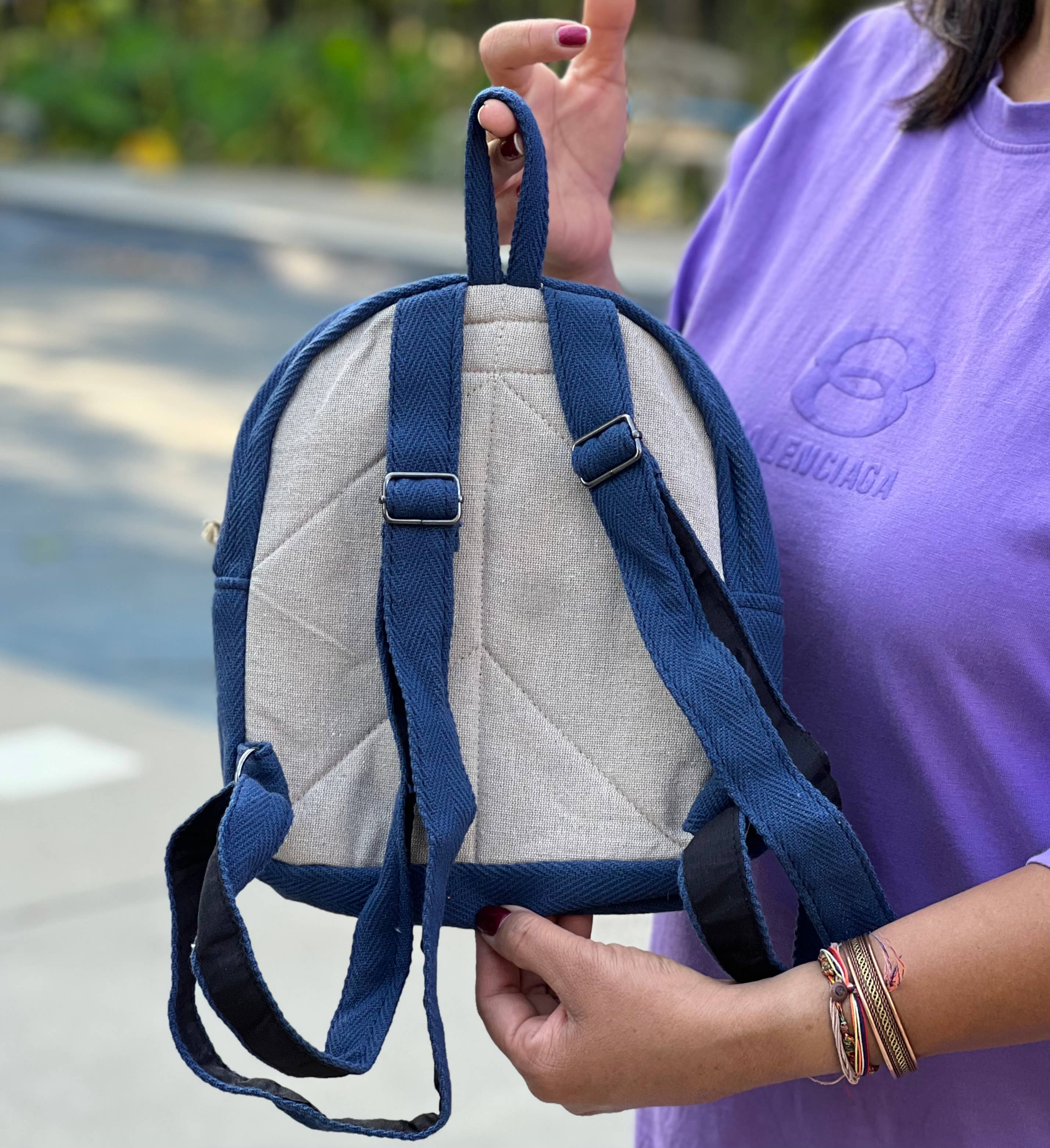Lungta Imports - Wholesale Backpack - Women's - Handmade Lightweight Natural Hemp Himalayan Nepal Minipack15